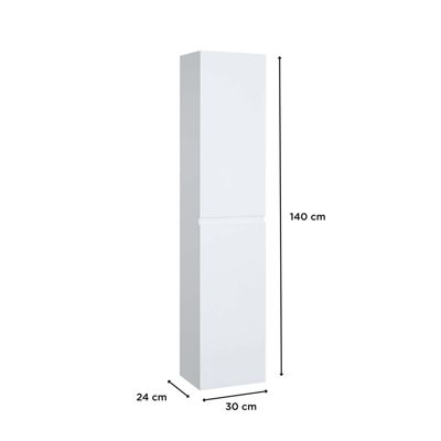 Colonne de salle de bain à suspendre 140cm SORRENTO Blanc