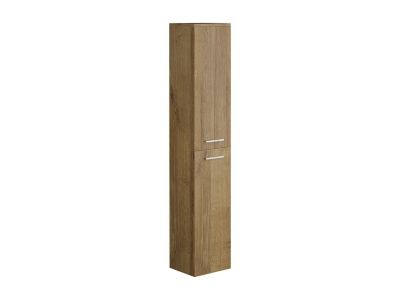 Colonne de salle de bain suspendue - 6 étagères - Coloris naturel clair - KAYLA