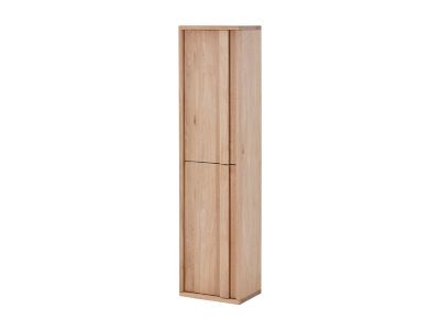 Colonne de salle de bain suspendue en chêne massif - Naturel clair - H140 cm - SARLO