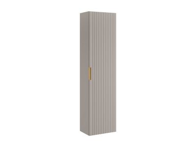Colonne de salle de bain suspendue striée - Beige - H140 cm - ZEVARA