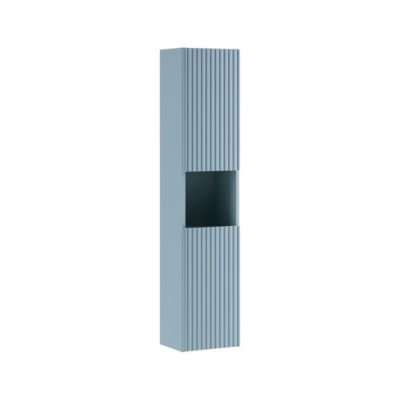 Colonne de salle de bain VANO 140 cm bleu denim 2 portes suspendue