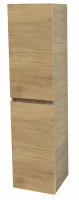 Colonne de salle de bains 2 portes à suspendre H.120 x P.30 x l.40 cm, effet bois, Ondee Trendy