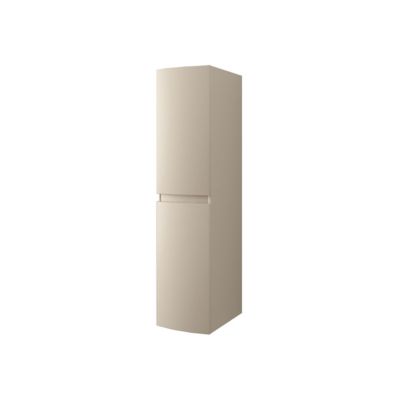 Colonne de salle de bains 2 portes à suspendre H.130 x P.39 x l.30 cm beige cachemire Baden Vague