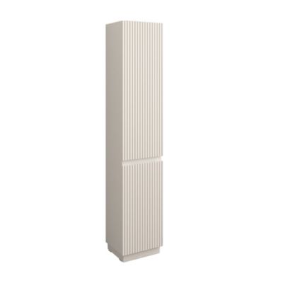 Colonne de salle de bains 2 portes à suspendre H.185 x P.30 x l.36 cm blanc mat Monolite