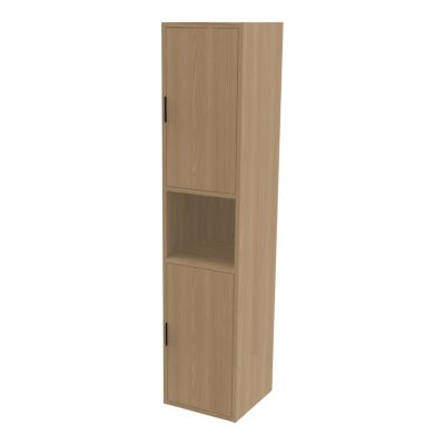 Colonne de salle de bains 2 portes suspendue H.160 x P.36 x l.35 cm effet chêne GoodHome Nava