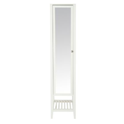 Colonne de salle de bains à poser avec miroir blanc mat l.40,2 x H.185 x P.36,1 cm, GoodHome Perma