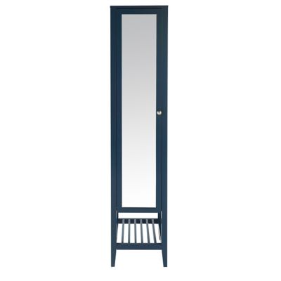 Colonne de salle de bains à poser avec miroir bleu mat l.36 x H.185 x P.40 cm, GoodHome Perma