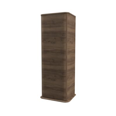 Colonne de salle de bains à suspendre 1 porte H.123 cm, effet noyer, IDRA