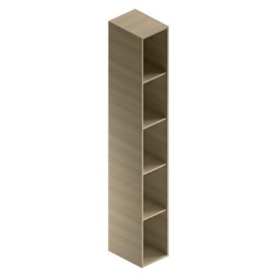 Colonne de salle de bains à suspendre Alba en mélaminé chêne clair L. 22 x l. 30 x H. 160 cm