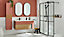 Colonne de salle de bains à suspendre ouverture droite Archi terracotta mat H. 160 x L. 35 cm