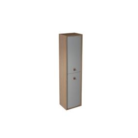 Colonne de salle de bains à suspendre ouverture droite Havana grège mat H. 160 x L. 39 cm