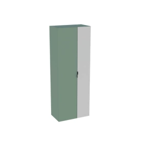 Colonne de salle de bains avec miroir à suspendre Pamili vert sauge mat 60 cm