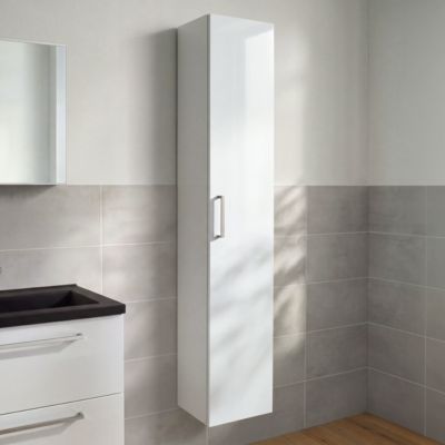 Colonne de salle de bains blanc brillant l. 30 x H. 180 x P. 36 cm GoodHome Imandra