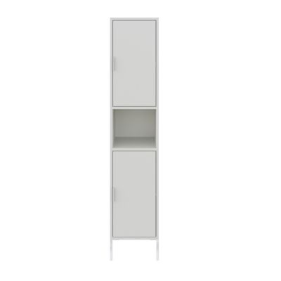 Colonne de salle de bains blanc H.160 cm + 2 pieds réglables chromé H.15,6 cm GoodHome Nava