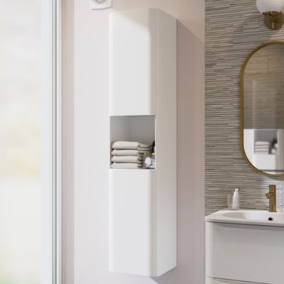 Colonne de salle de bains blanc l.35 x H.160 x P.35 cm GoodHome Nevado