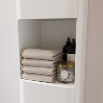 Colonne de salle de bains blanc l.35 x H.160 x P.35 cm GoodHome Nevado