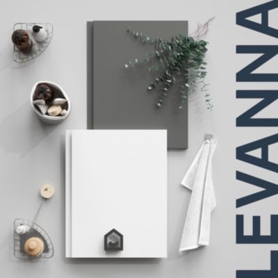 Colonne de salle de bains blanc mat 2 portes l.40 x H.160 x P.36 cm Levanna