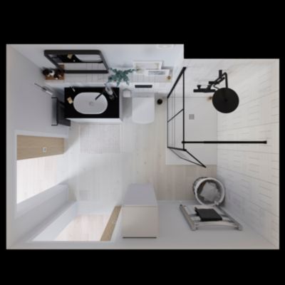 Colonne de salle de bains blanc mat 2 portes l.40 x H.160 x P.36 cm Levanna