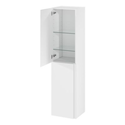 Colonne de salle de bains blanc mat 2 portes l.40 x H.160 x P.36 cm Levanna