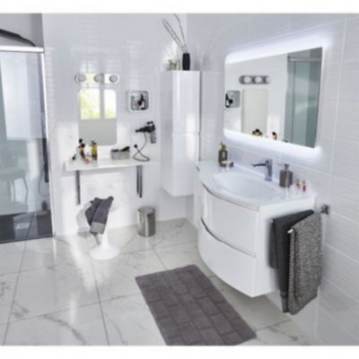 Colonne de salle de bains blanc Vague 30 cm