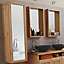 Colonne de salle de bains chêne massif vernis Cooke & Lewis Massa/Selanga 40 cm