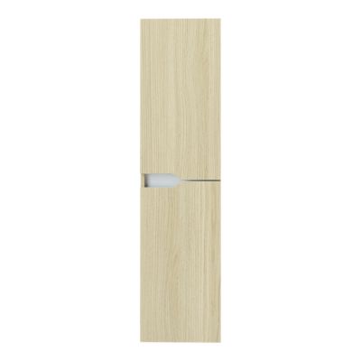 Colonne de salle de bains effet bois 2 portes 1 tiroir l.30 x H.120 x P.30 cm, Tolima