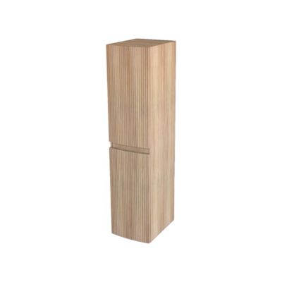 Colonne de salle de bains effet bois strié l.30 x H.130 x P.40 cm, Vague