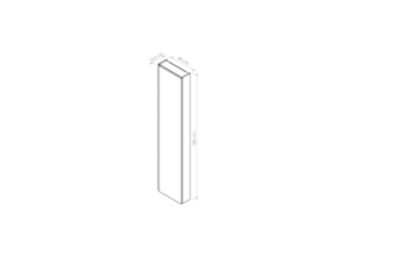 Colonne de salle de bains faible profondeur effet chêne clair l. 40 x H. 180 x P. 15 cm GoodHome Imandra