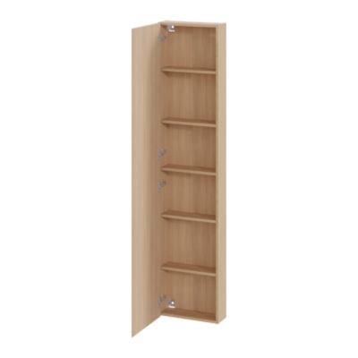 Colonne de salle de bains faible profondeur effet chêne clair l. 40 x H. 180 x P. 15 cm GoodHome Imandra