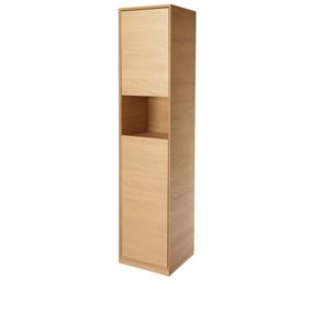 Colonne de salle de bains GoodHome Avela placage chêne L.40 x H.170 cm x P.36