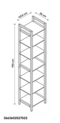 Colonne de salle de bains GoodHome Nantua L. 40 x H. 190 x P. 36 cm