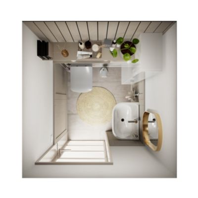 Colonne de salle de bains gris anthracite mat 2 portes l.40 x H.160 x P.36 cm Levanna