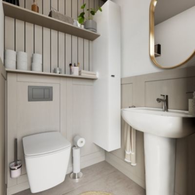 Colonne de salle de bains gris anthracite mat 2 portes l.40 x H.160 x P.36 cm Levanna