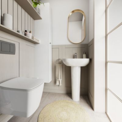 Colonne de salle de bains gris anthracite mat 2 portes l.40 x H.160 x P.36 cm Levanna