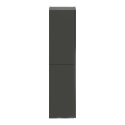 Colonne de salle de bains gris anthracite mat 2 portes l.40 x H.160 x P.36 cm Levanna