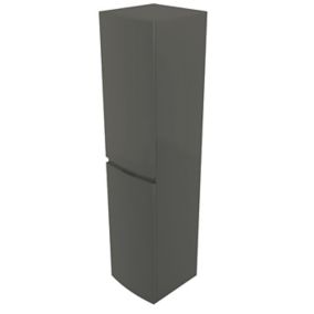 Colonne de salle de bains gris anthracite Vague 40 cm