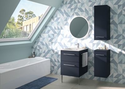 Colonne de salle de bains H.65 cm bleu Selva Geberit