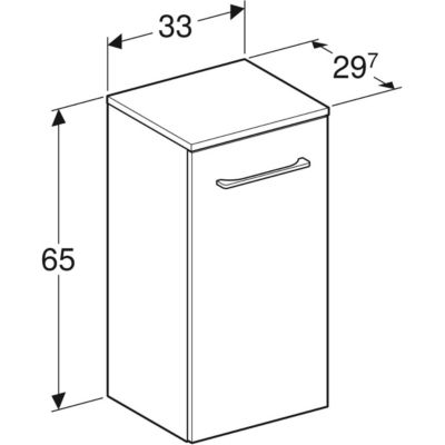 Colonne de salle de bains H.65 cm chêne Selva Geberit