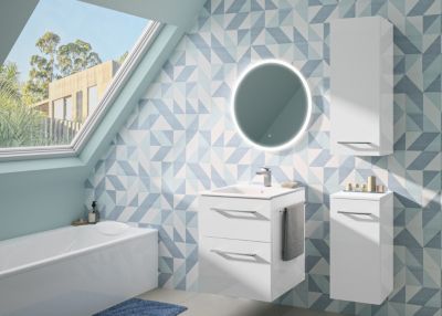 Colonne de salle de bains H.85 cm blanc Selva Geberit