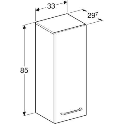 Colonne de salle de bains H.85 cm blanc Selva Geberit