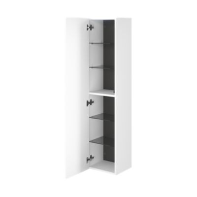 Colonne de salle de bains l.35 x H.150 x P.30 cm blanc mat Kentia