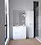Colonne de salle de bains simple à poser H.180 x P. 30 x l.35 cm, blanc, Palermo