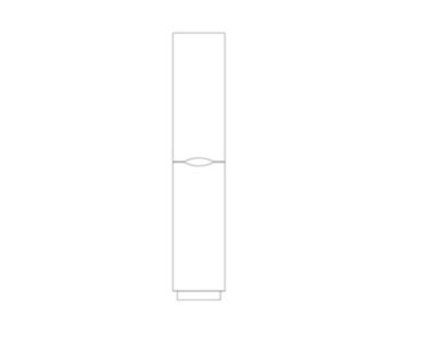 Colonne de salle de bains simple à poser H.180 x P. 30 x l.35 cm, décor bois, Palermo