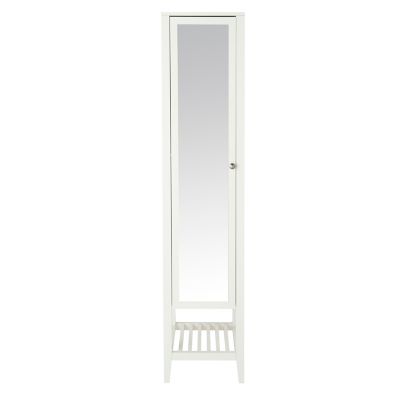 Colonne de salle de bains sur pieds avec miroir l.36xH.185xP.40 cm, blanc, GoodHome Perma