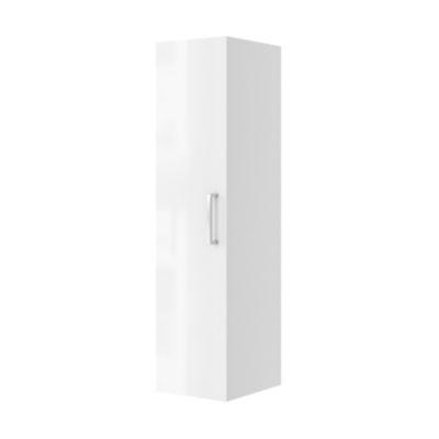 Colonne de salle de bains suspendue blanc l.27,5 x H.112 x P.32 cm, Opah