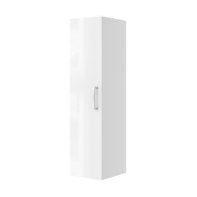 Colonne de salle de bains suspendue blanc l.27,5 x H.112 x P.32 cm, Opah