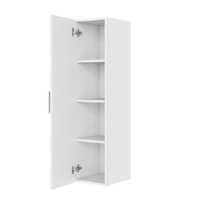 Colonne de salle de bains suspendue blanc l.27,5 x H.112 x P.32 cm, Opah
