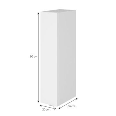 Colonne de salle de bains suspendue faible largeur blanc brillant l.20 x H.90 x P.36 cm, GoodHome Imandra