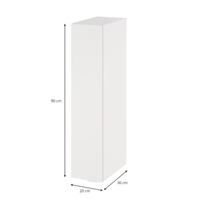Colonne de salle de bains suspendue faible largeur blanc mat l.20 x H.90 x P.36 cm, GoodHome Imandra