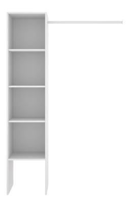 Colonne dressing en panneaux de particules mélaminés coloris blanc - Longueur 137.5 x Profondeur 40.2 x Hauteur 185.5 cm